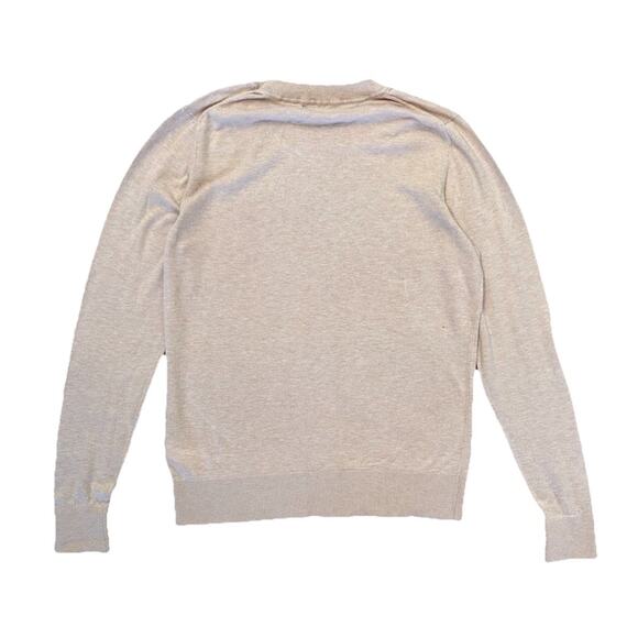 Quince Women’s Tan Knit Pullover Round Neck Sweater Organic Cotton Blend Size M - Picture 5 of 5